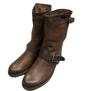 Frye Veronica Brown Leather Boots